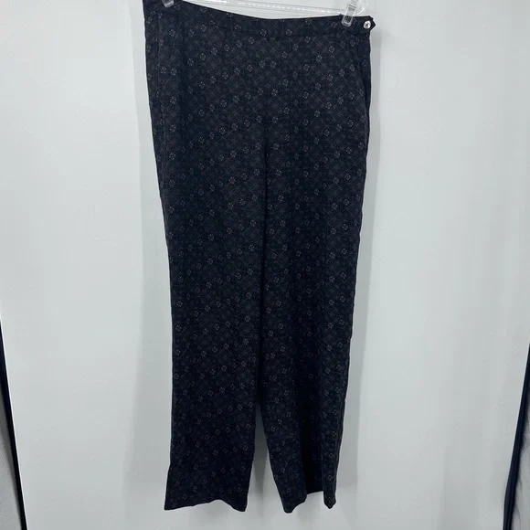 Tommy Bahama Silk 2 Piece Outfit Black Gray V Neck Sleeveless Top Pants - Picture 4 of 10